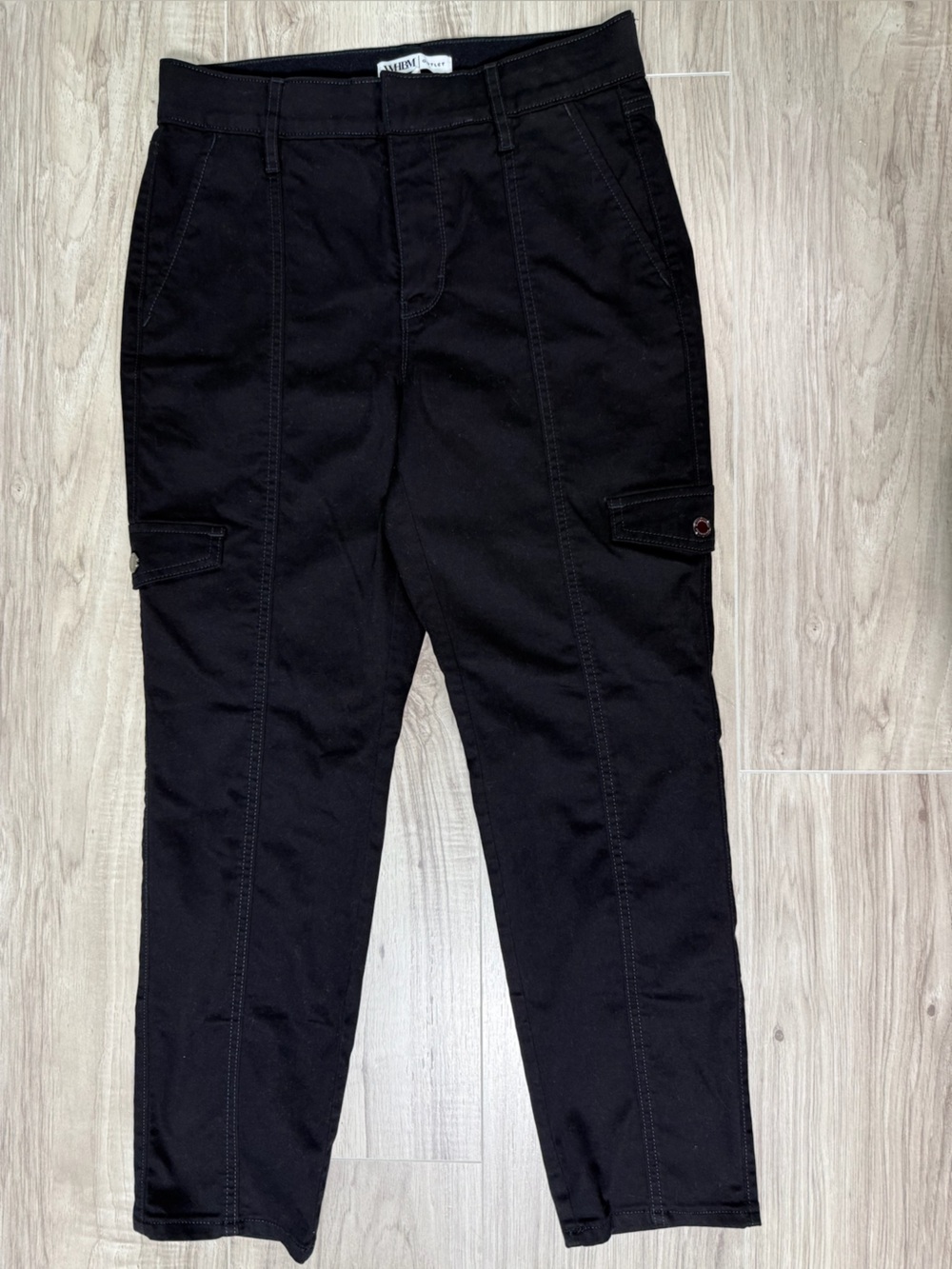 White House Black Market Black Cropped Cargo Tapered Pants
